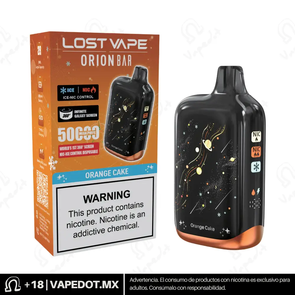 Lost Vape Orion Bar: Orange Cake 50,000 Puff
