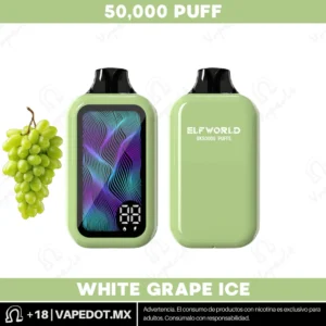 Elfworld BK50000: White Grape Ice 50,000 Puff