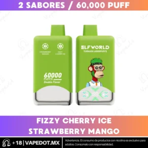 Elfworld Tornado Double Flavor: Fizzy Cherry Ice + Strawberry Mango 60,000 Puff