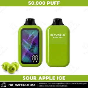 Elfworld BK50000: Sour Apple Ice 50,000 Puff