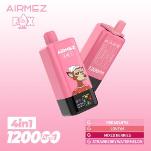 Airmez Fox (4 en 1): Red Mojito + Love 66 + Mixed Berries + Strawberry Watermelon 120,000 Puff